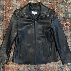 Pelle Studio Black Leather Zip Up Jacket